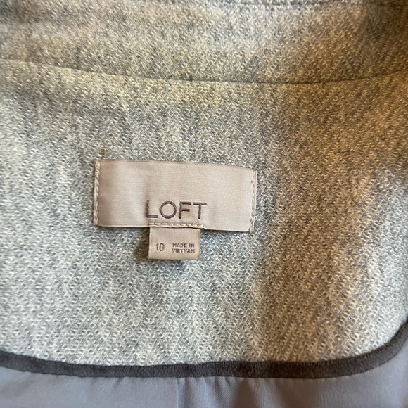 Loft Gray Ponte Blazer with Elbow Patches - Picture 5 of 7